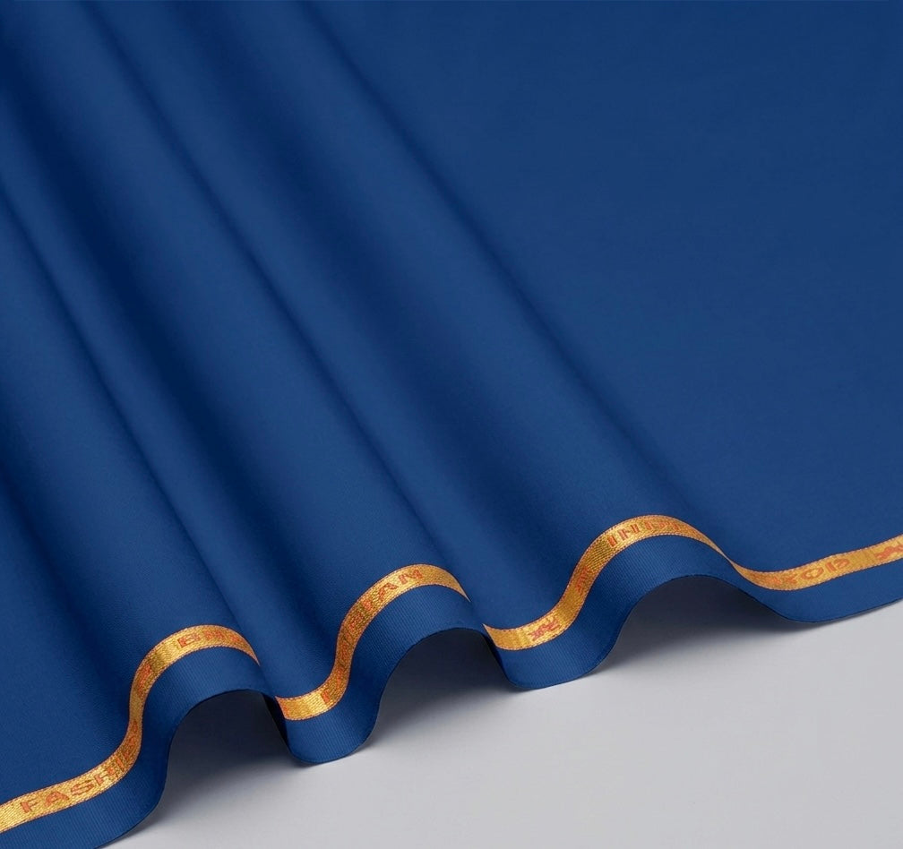 Premium Royal blue Wash & Wear Unstitched Suit