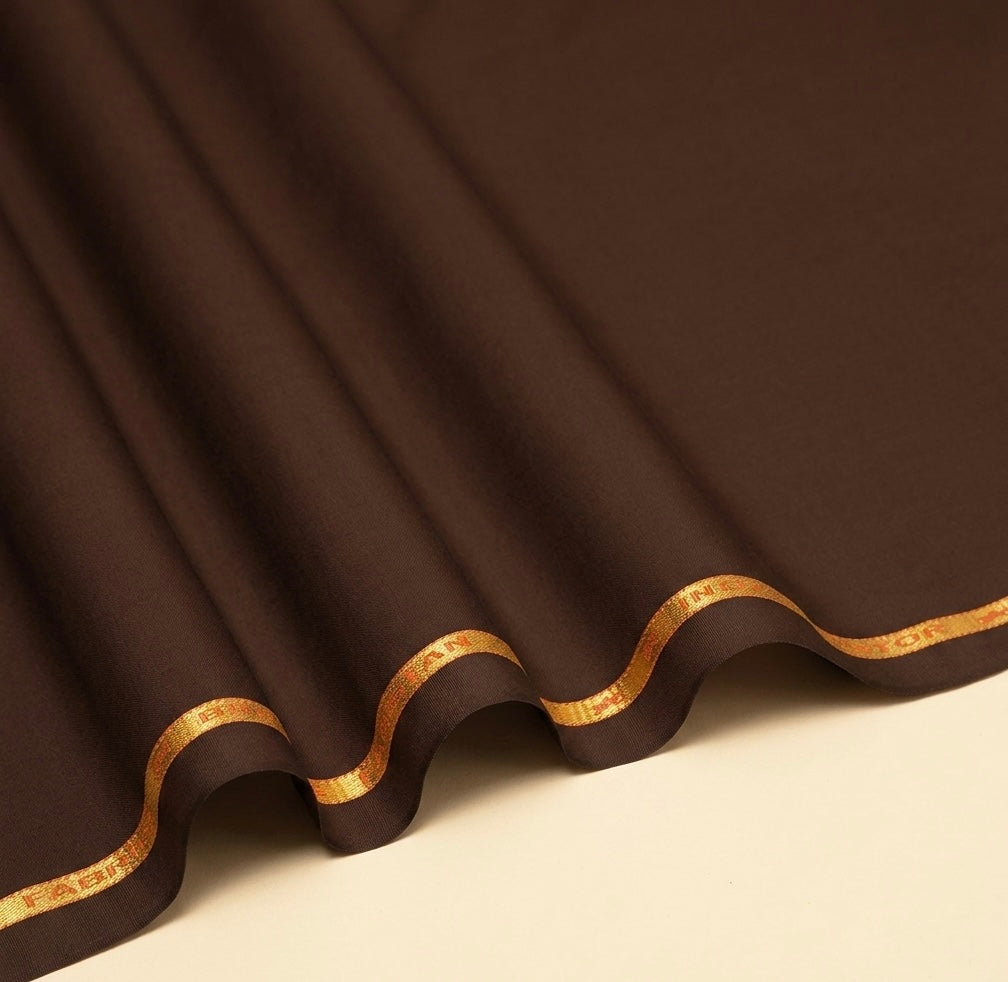 Premium chocolate brown Wash & Wear Unstitched Suit